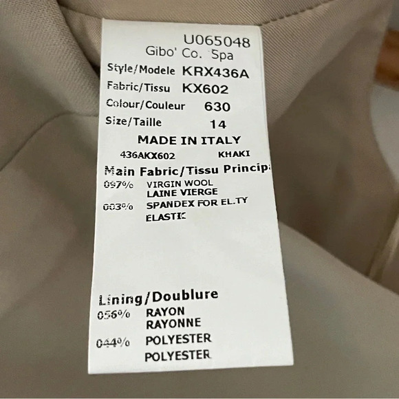 Michael Kors Collection Made in Italy khaki wool sheath dress Size 14 - Picture 10 of 10